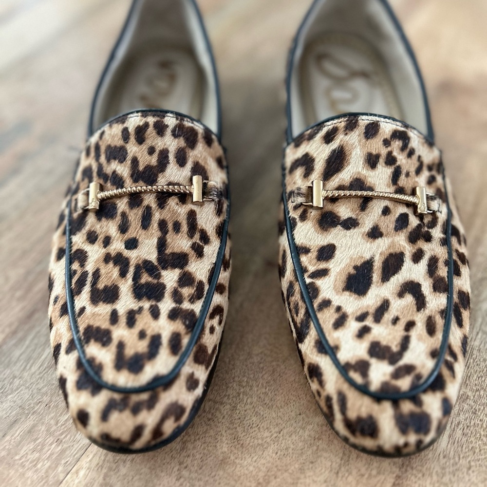Sam Edelman Cheetah Print Calf Hair Loafers